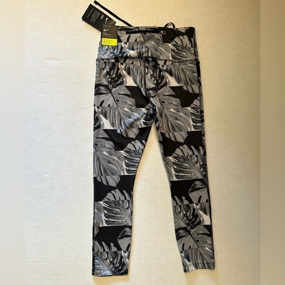 Nike Fast Crop Running Tight form fitting Leggings back zip pocket NWT Sz-S. U6 - Picture 4 of 12